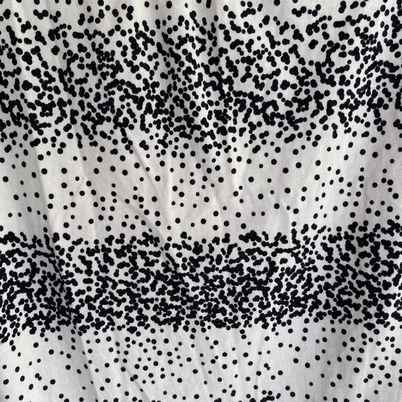 Motherhood Maternity Black & White Polka Dot Ruched Short Sleeve Scoop Neck Top - Picture 5 of 7